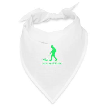 EXE AUSFÜHREN Lustiges Nerd IT Pixel Echse Design - Bandana - Weiß - Vorne