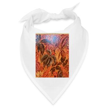 Herbstlaub Farbenspiel - Bandana - Weiß - Vorne