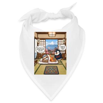 Nap-On – Funny Japan Sloth Pun Design - Bandana - Weiß - Vorne