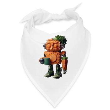 Karottenscheiben-Bot - Bandana - Weiß - Vorne