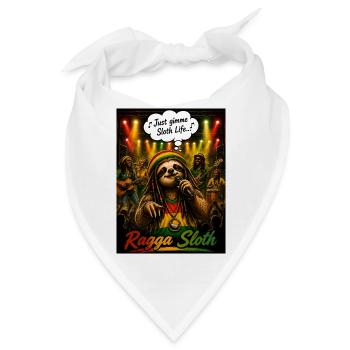 Ragga Sloth – Just Gimme Sloth Life Music Design - Bandana - Weiß - Vorne