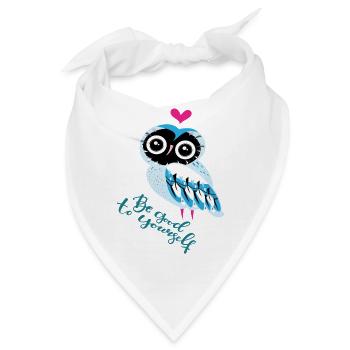  Eule  - Bandana - Weiß - Vorne
