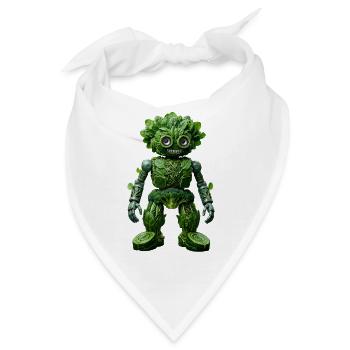 Der grüne Automaten-Avatar - Bandana - Weiß - Vorne