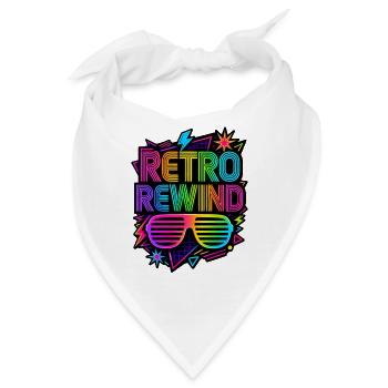 Retro Rewind 80's Costume 80er Jahre - Bandana - Weiß - Vorne