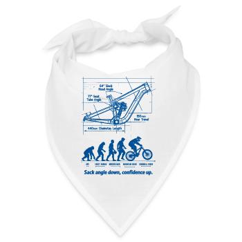 MTB Evolution Blueprint: Full Suspension Downhill - Bandana - Weiß - Vorne