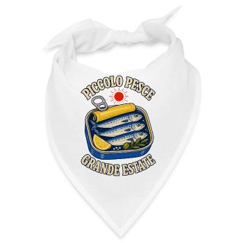 Sardinen Retro - Piccolo Pesce Grande Estate - Bandana - Weiß - Vorne