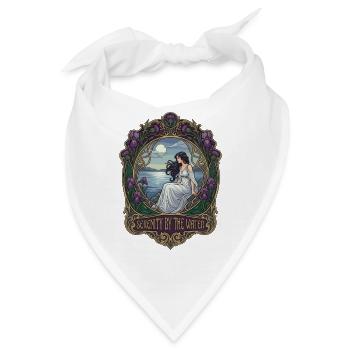 Frieden am Wasser im Jugendstil - Bandana - Weiß - Vorne
