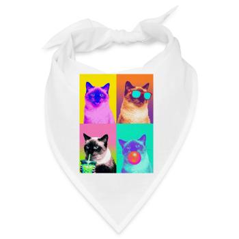 Katzen Himalaya Katze - Bandana - Weiß - Vorne