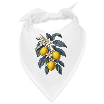 Zitrone - Bandana - Weiß - Vorne