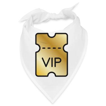VIP-Gold-Ticket - Bandana - Weiß - Vorne