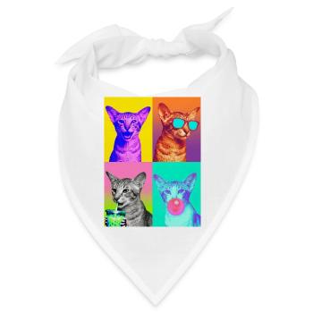 Katzen Orientalisch Kurzhaar Katze - Bandana - Weiß - Vorne