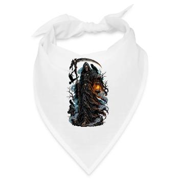 Schattenhüter mit Laterne - Bandana - Weiß - Vorne