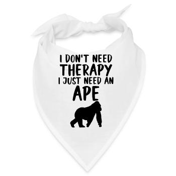 Affe Spruch  - Bandana - Weiß - Vorne