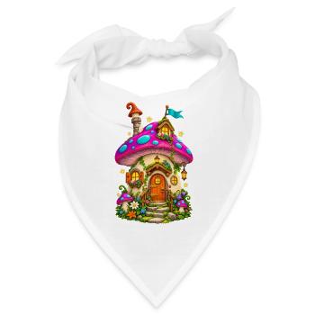 Wunderwald Pilzhäuschen - Bandana - Weiß - Vorne