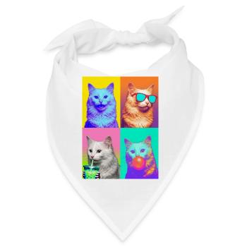 Katzen Türkisch Angora Katze - Bandana - Weiß - Vorne