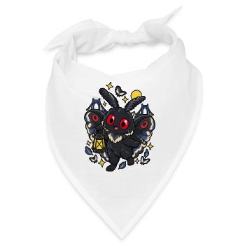 Nachtfalter-Kobold mit Laterne - Bandana - Weiß - Vorne