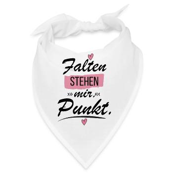 Falten stehen mir Punkt - lustige Sprüche - Bandana - Weiß - Vorne