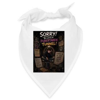 Pubertät Tunnel Satire - Bandana - Weiß - Vorne