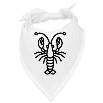 Garnele - Bandana - Weiß - Vorne