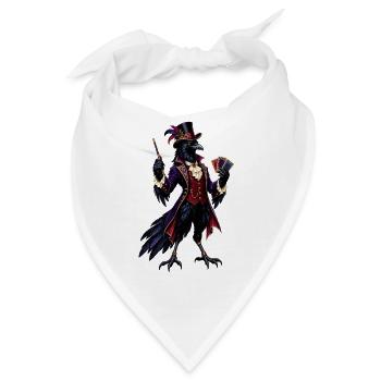 Rabenmagier im viktorianischen Stil - Bandana - Weiß - Vorne
