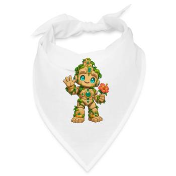 Dschungel-Golem Hibiskus - Bandana - Weiß - Vorne