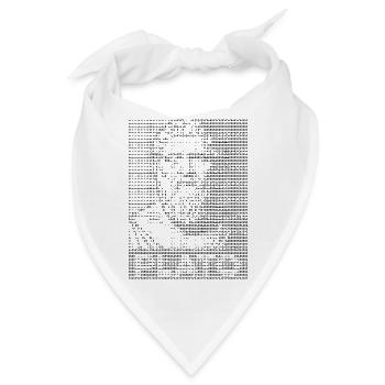 Platon ASCII Kunstporträt - Bandana - Weiß - Vorne