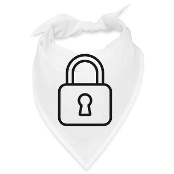 Symbol der Sicherheitslinie für das Vorhängeschloss - Bandana - Weiß - Vorne