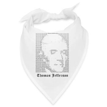 Thomas Jefferson ASCII Kunst - Bandana - Weiß - Vorne