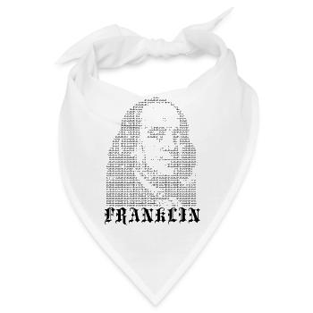 Benjamin Franklin ASCII Kunst - Bandana - Weiß - Vorne