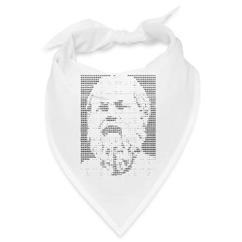 Sokrates ASCII Kunstporträt - Bandana - Weiß - Vorne