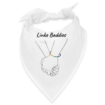 LINKE BADDIES VERBUNDENE HÄNDE STATEMENT, QUEER - Bandana - Weiß - Vorne