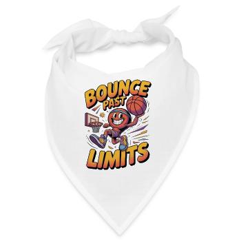 Basketball Bounce Past Limits Cartoon Comic Style  - Bandana - Weiß - Vorne