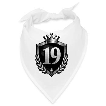 wappen-zahl-19 - Bandana - Weiß - Vorne