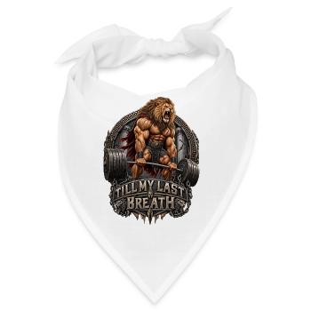 Löwe Bodybuilding Last Breath - Bandana - Weiß - Vorne
