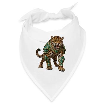 Jaguargolem in Smaragdrüstung - Bandana - Weiß - Vorne