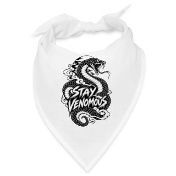 Stay Venomous Schlange Motiv - Bandana - Weiß - Vorne