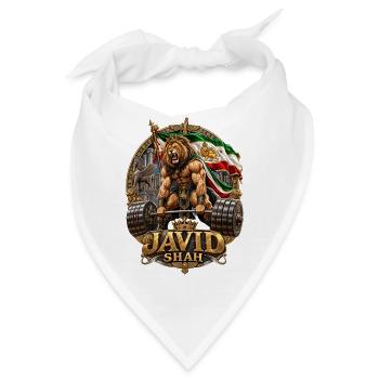 Javid Shah Löwe Kraftsport Persien - Bandana - Weiß - Vorne