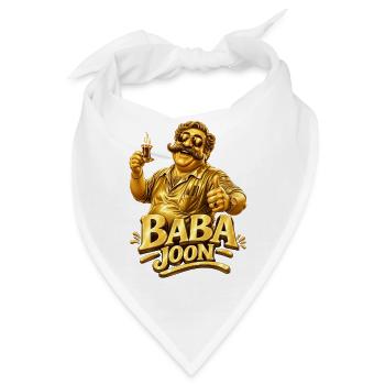 Baba Joon Papa Tee Gold - Bandana - Weiß - Vorne