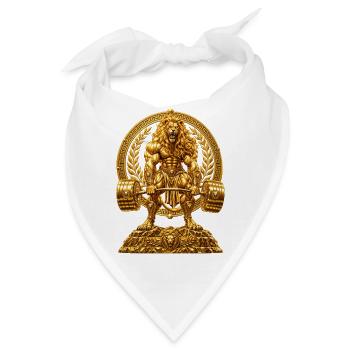 Löwe gewichte bodybuilding - Bandana - Weiß - Vorne