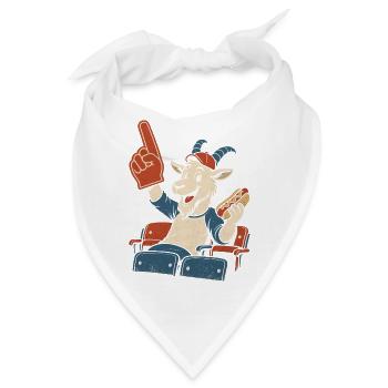 Baseball Fan Ziege Schaumstofffinger Tribüne - Bandana - Weiß - Vorne