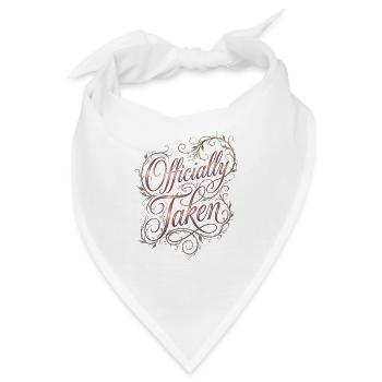 Offiziell gewähltes elegantes Blumenmotiv - Bandana - Weiß - Vorne