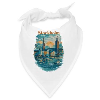 Stockholm Silhouette – Stolz & Liebe für Deine Sta - Bandana - Weiß - Vorne