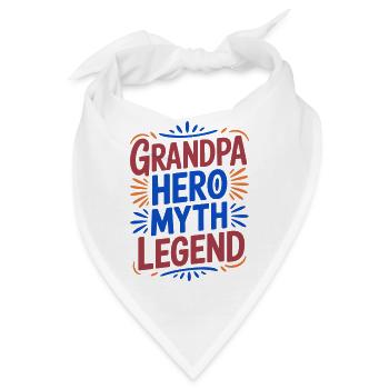 Opa-Helden-Mythos Legende - Bandana - Weiß - Vorne
