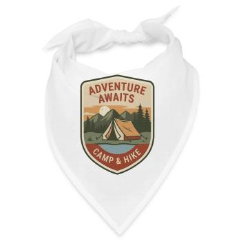 Abenteuer wartet: Camp & Hike - Bandana - Weiß - Vorne