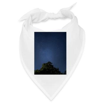 Sternennacht-Himmlisches Blätterdach - Bandana - Weiß - Vorne