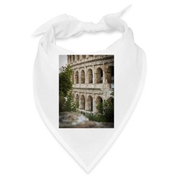 Kolosseumsbögen und Grünflächen - Bandana - Weiß - Vorne