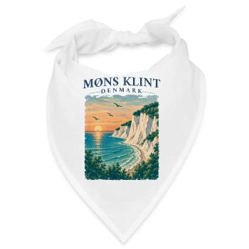 Møns Klint Dänemark Kreidefelsen Ostsee Retro - Bandana - Weiß - Vorne