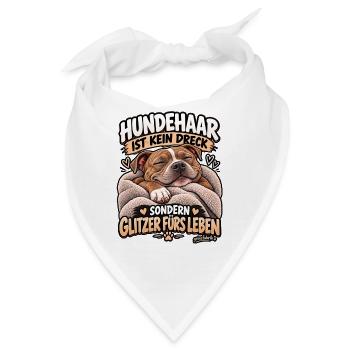 Hundehaare sind Glitzer - Bandana - Weiß - Vorne