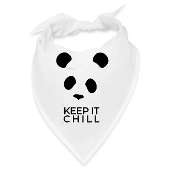 Bamboo Society – Keep It Chill! Ein minimalistisch - Bandana - Weiß - Vorne