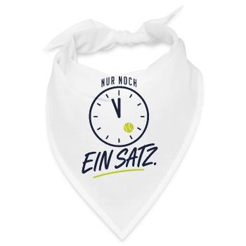 Nur noch ein Satz Tennis Sucht Spruch - Bandana - Weiß - Vorne